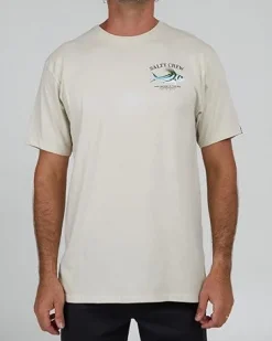T-SHIRT MANCHES COURTES SALTY CREW ROOSTER PREMIUM HOMME COULEUR MOONBEAM | SALTY CREW