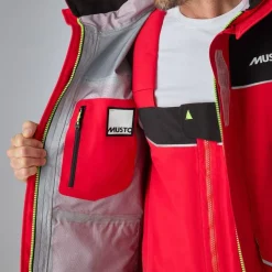 Veste de quart hauturière homme BR3 PERTEX® OFFSHORE rouge MUSTO