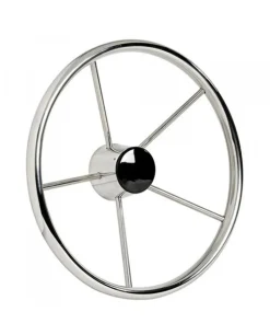 Volant à roue en inox poli miroir 5 branches - Osculati