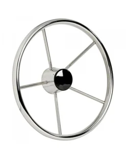 Volant à roue en inox poli miroir 5 branches - Osculati