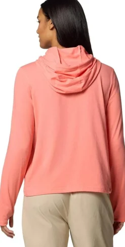 W SUN TREK LS HOODIE ALPENGLOW | COLUMBIA